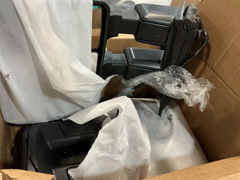 Condition photo showing Good Condition for Towing Mirrors Compatible with 1999-2016 Ford F250 F350 F450 F550 Super Duty Side Mirrors Power Heated Amber signal Light Maually Adjustable Black Driver Passenger Side LH RH