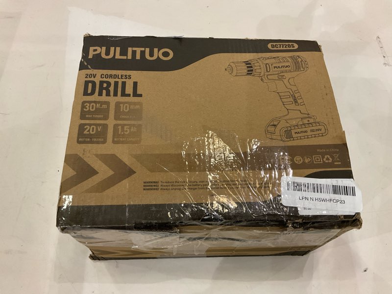 Condition photo showing New/Like New for PULITUO  DC7720S  20V CORDLESS  DRILL