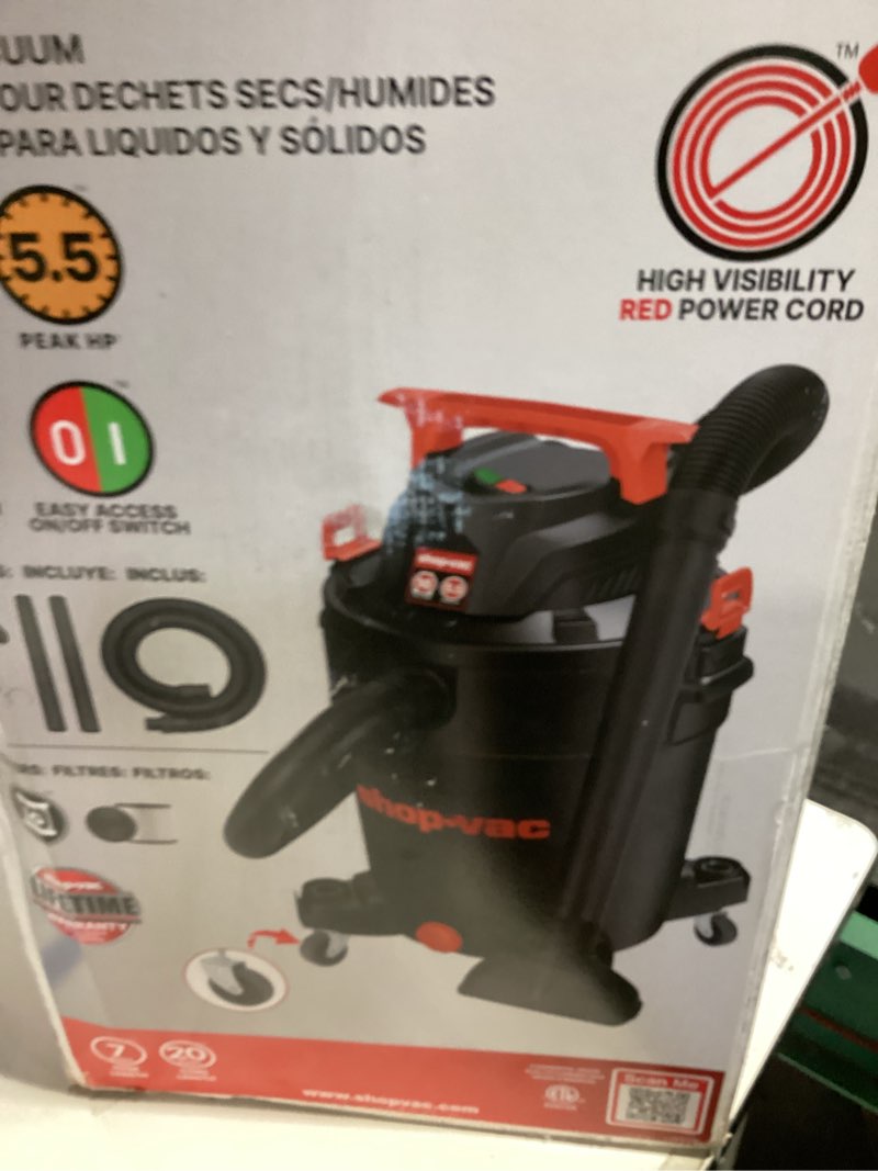 Condition photo showing Good Condition for Vac 16-Gallon 6.5 HP Corded Wet/Dry Shop Vacuum with Accessories Included