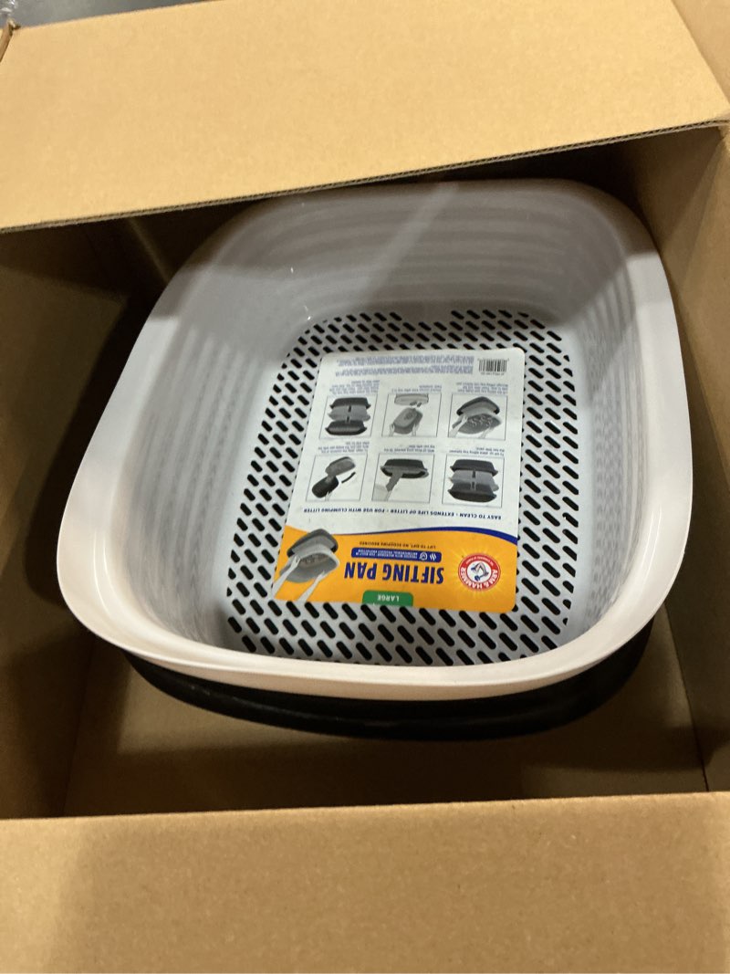 Condition photo showing Good Condition for Arm & Hammer Large Sifting Litter Box Scoop Free Cat Litter Tray with Microban, Made in USA