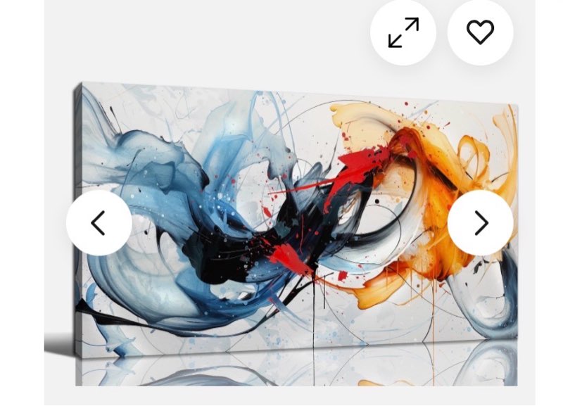 Blue Abstract Canvas Wall Art Bedroom - Large Wall Art for Living Room Ready 