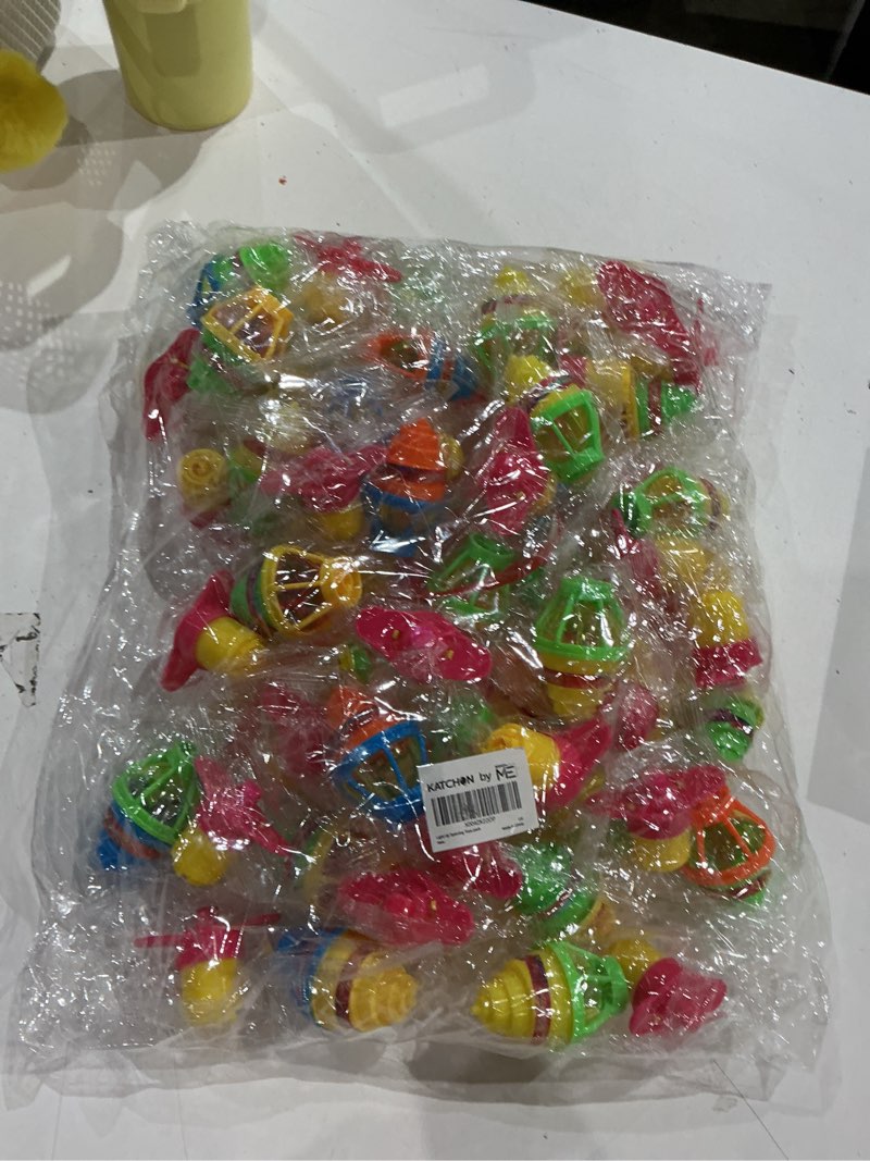 Condition photo showing Good Condition for katchon, 30pcs light up spinning tops glow party favors | pinata stuffers for kids summer goodie bag stuffers classroom treasure box toys carnival prize birthday trinkets end of year students gifts multicolor