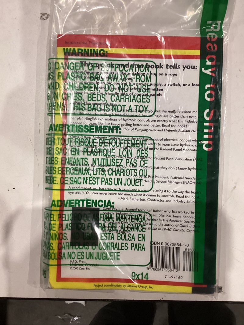 Condition photo showing Good Condition for Quick & Basic Hydronic Controls : A Contractor's Easy Guide to Hydronic Controls, Wiring, and Wiring