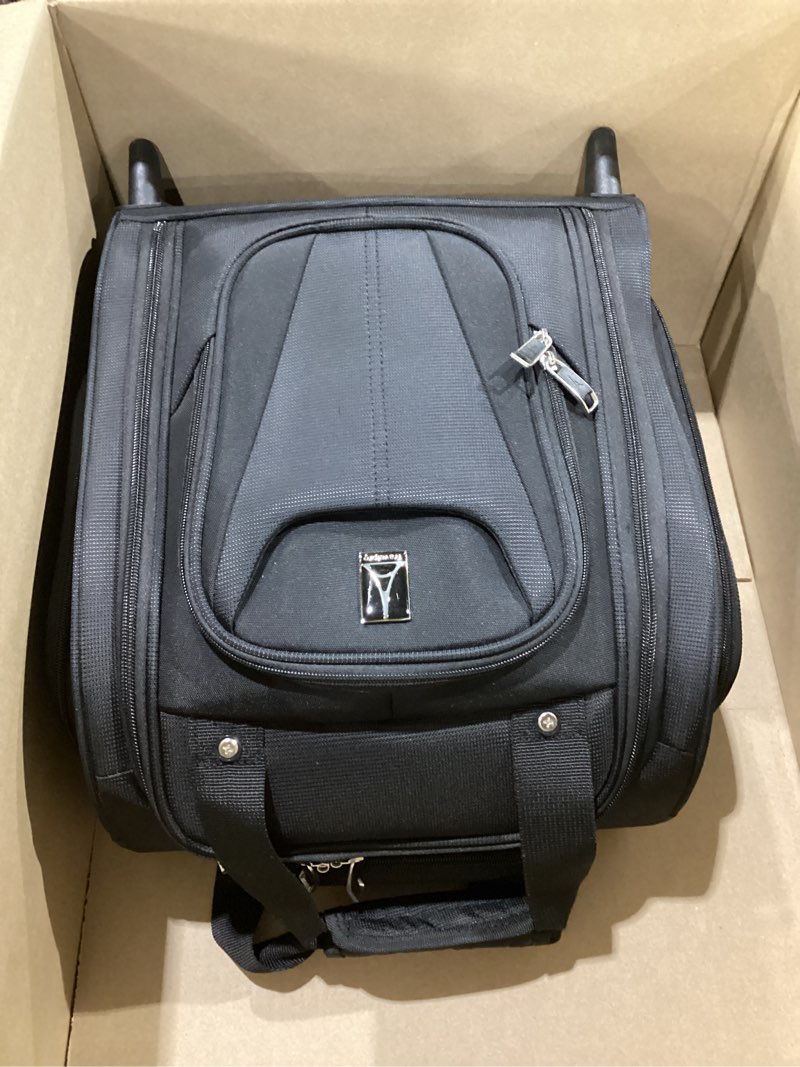 Condition photo showing Good Condition for travelpro luggage maxlite 5 softside lightweight rolling underseat compact carry on upright 2 wheel bag, 15-inch — black
