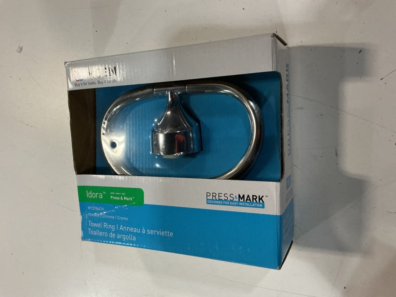 Condition photo showing New/Like New for moen idora chrome moen my3786ch idora single post bathroom hand towel ring, my3786ch