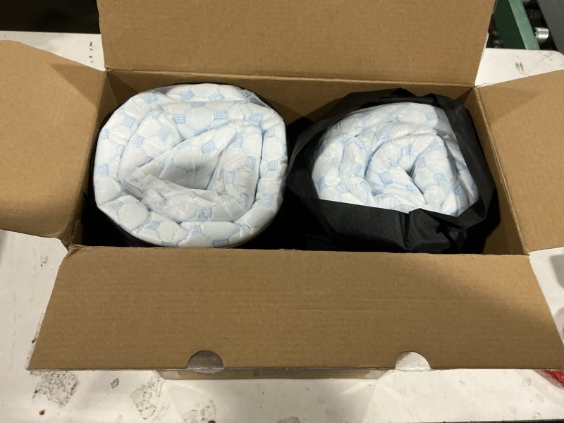 Condition photo showing Good Condition for cooling pillow for sleeping, shredded memory foam pillows king size set of 2, double sided cooling bed pillows for hot sleepers, side back and stomach sleepers blue king?2 pillowcases 2 pillow cores?