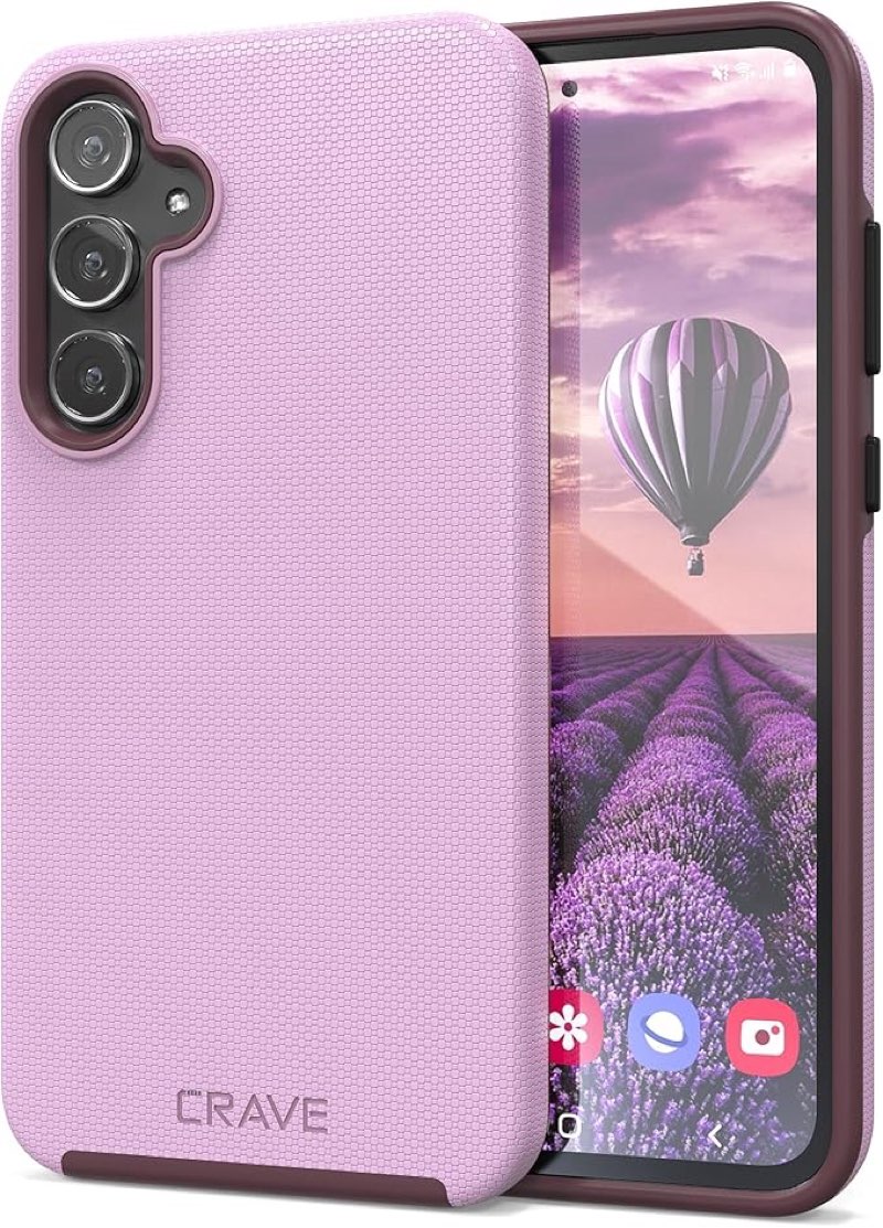 Crave for Samsung Galaxy A55 Case, Shockproof Protection Dual Layer Case for Galaxy A55 (6.6 inch) - Lilac