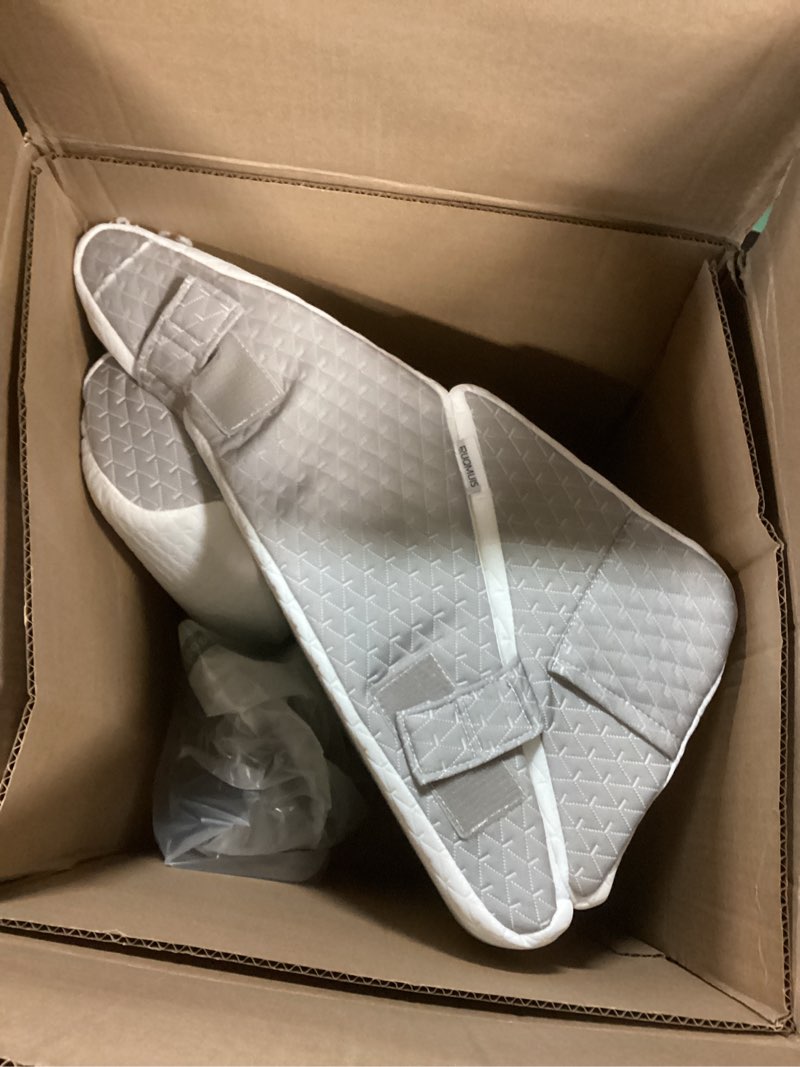 Condition photo showing Good Condition for 3pcs wedge pillow set for after surgery, adjustable 9&12 inch bed wedge pillow for sleeping, incline pillow wedge for headboard, post surgery, acid reflux, neck&back support, white/grey white/grey adjustable 9&12 inch + 1 head pillow