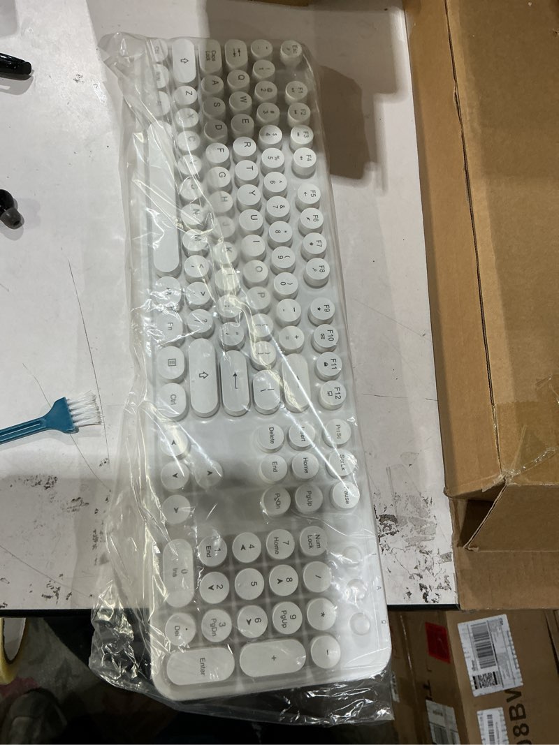 mofii wireless keyboard and mouse combo, milk white 2.4g full size keyboard, round key typewriter keyboards and cute mice with 2-in-1 usb dongle, for pc laptop chromebook smart tv