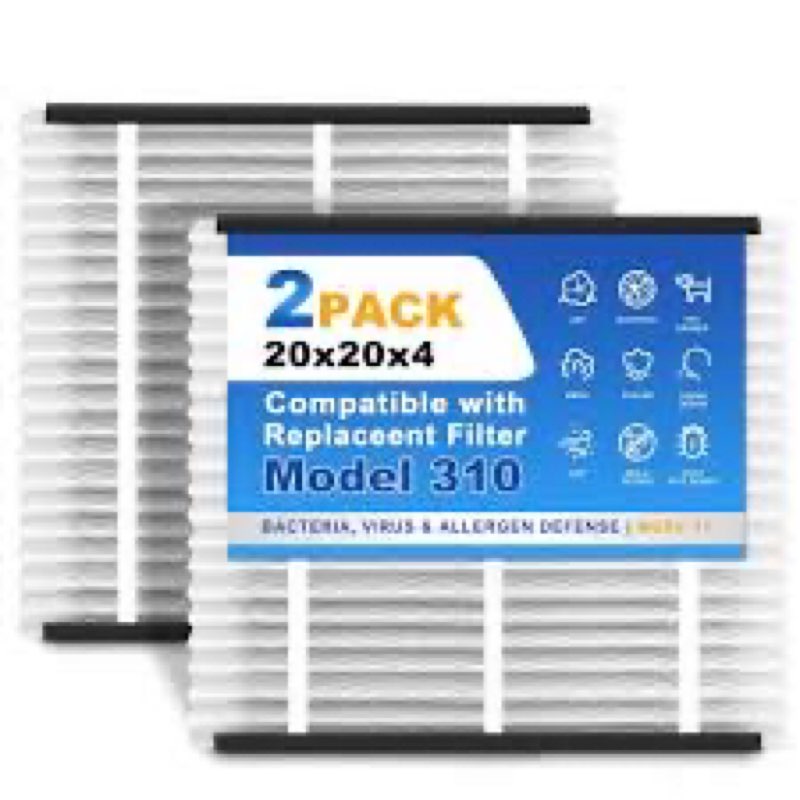 2-Pack 310 Filter Replacement Compatible with AprilAire 310 Whole House Air Purifiers Models 1310, 2
