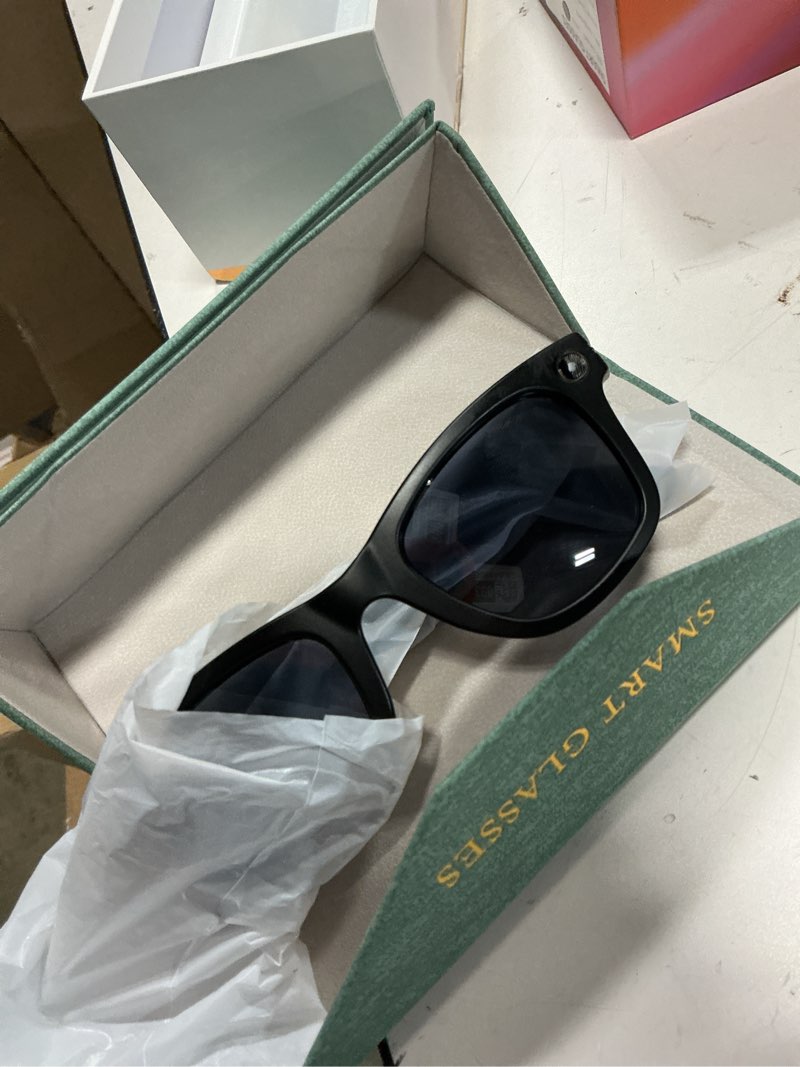 Condition photo showing Good Condition for upgraded ai smart bluetooth glasses, 800w anti-shake camera glasses, 1080p video recording, ai real-time translation, open-back headphone audio, voice assistant, sunglasses for men women sunglasses lenses/black
