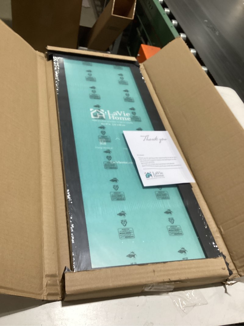 Condition photo showing New/Like New for LaVie Home 9x27 Picture Frame Black, Panoramic Picture Frame for Wall Decoration, Classic Black Minimalist Style Suitable for Decorating Houses, Offices, Hotels?1 Pack? 9x27 Black