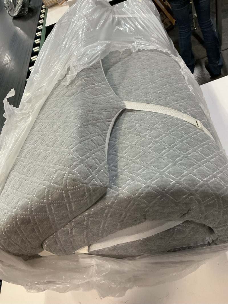 Condition photo showing Good Condition for extra firm mattress topper twin, 3 inch high-density firm mattress pad for back pain relief, bed topper with removable cover, no smell, no slip, certipur-us certified, 75" x 38" twin 3"- gray - extra firm
