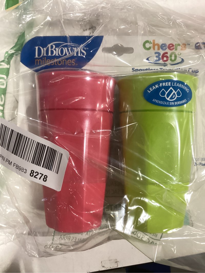 Condition photo showing New/Like New for similar product Dr. Brown's Milestones Cheers 360 Training Cup for Toddlers & Babies, Leak-Free Sippy Cup, Pink & Turquiose, 10 oz/300mL, 2 Pack 10 oz, Pink & Turquoise