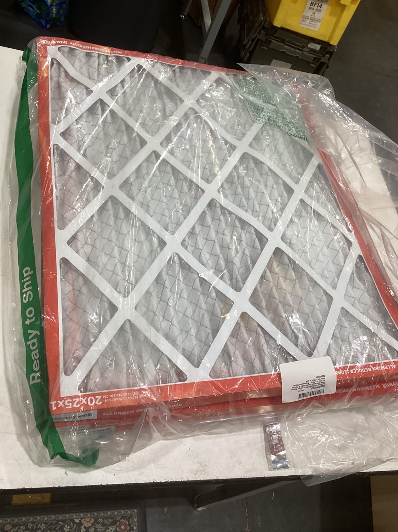 Condition photo showing As Is for honeywell 20x25x1 merv 11 allergen reducer 11000 electrostatic pleated hvac ac furnace air filter (4-pack) | replacement filter for home use | made in usa
