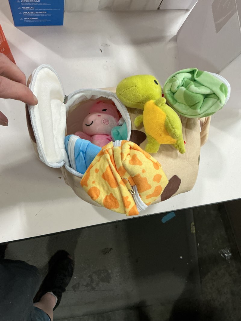 Condition photo showing New/Like New for zhanmai 11 pcs easter dinosaur stuffed animal small dino plush toy and egg bag set cute stuffed dinosaur animals plush toys soft stuff animals for birthday dino themed party(cute)