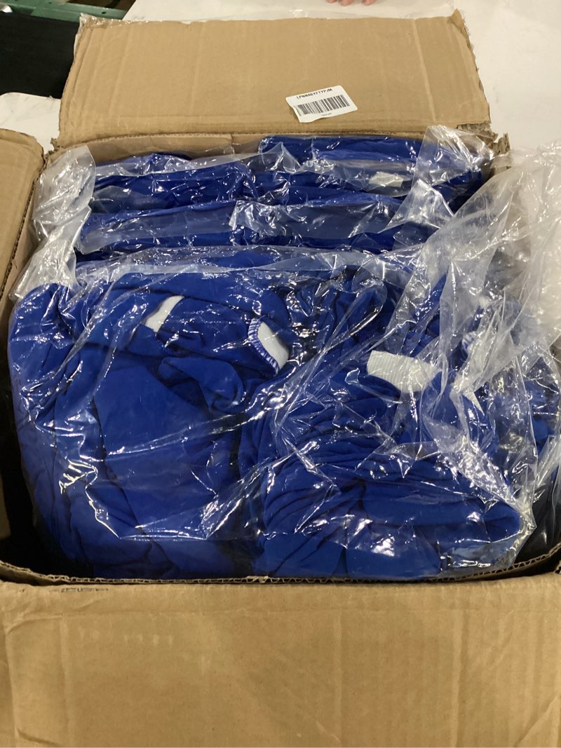 Condition photo showing As Is for unknown amount***** vevor chair covers, polyester spandex chair cover, stretch slipcovers for wedding party dining banquet flat-front chair covers (royal blue-a,) royal blue-a