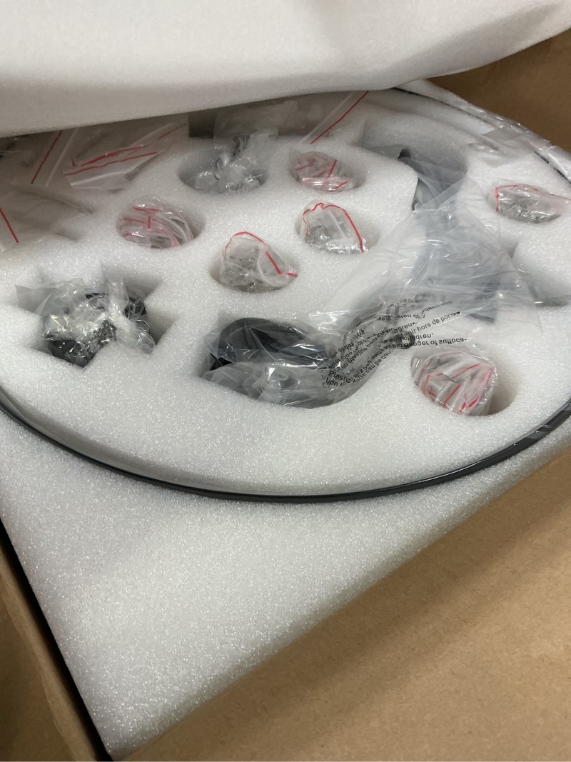 Condition photo showing Good Condition for Modern Black Crystal Chandelier,5-Light Farmhouse Dining Room Light Fixture Over Table Adjustable Height Hanging Industrial Pendant Lights Kitchen Island,Living Room Kitchen Island Entryway Black 20"