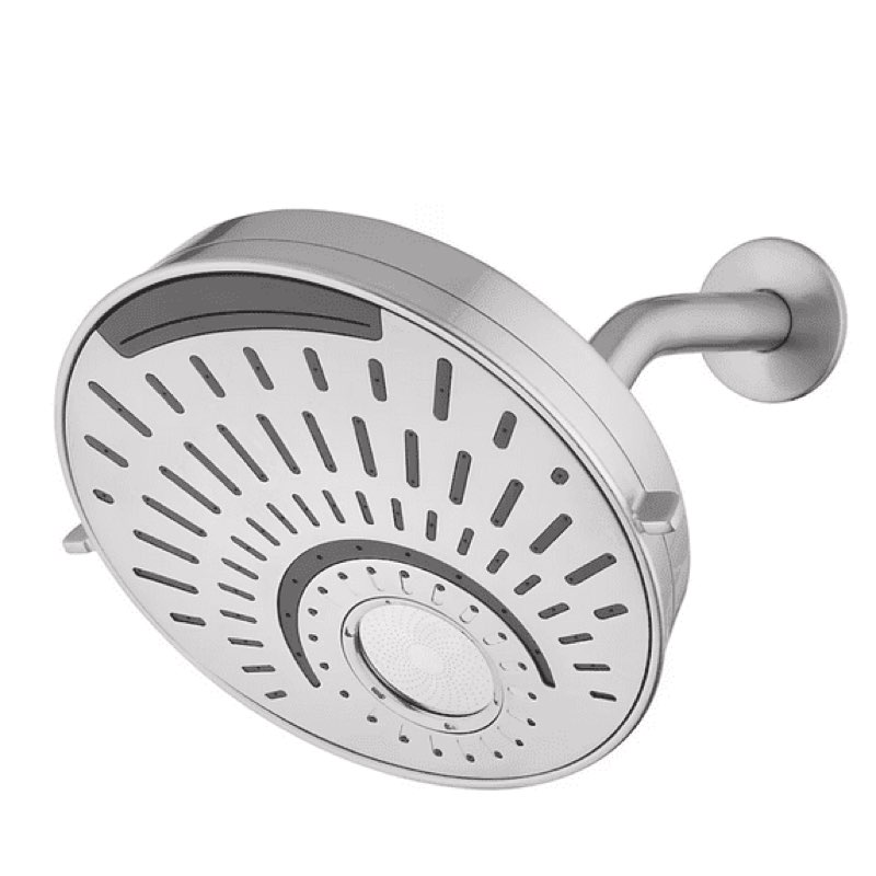 allen + roth nottingham 5 -spray brushed nickel 8-in round shower head 1.8 gpm