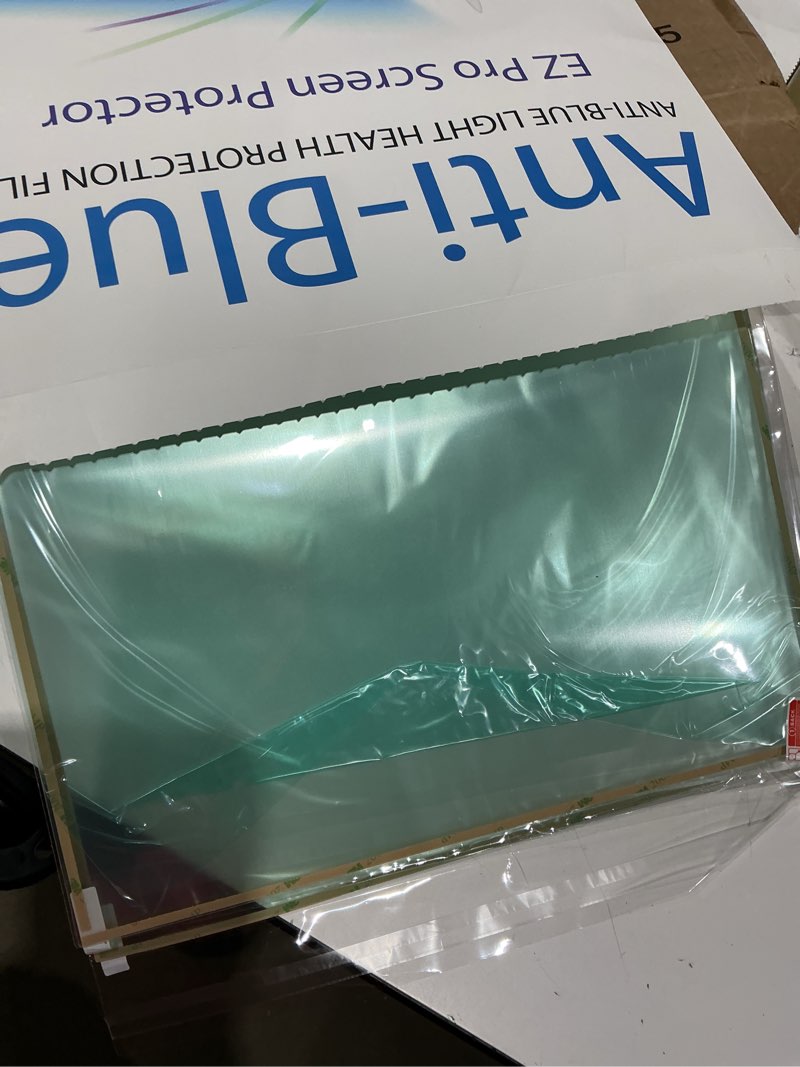 Condition photo showing Good Condition for premium anti blue light and anti glare screen protector (2 pack) compatible with 27 inches monitor with aspect ratio 16:9. easy and bubble free installation
