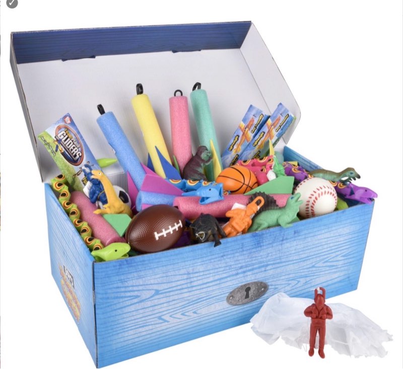 Rhode Island Novelty Boy Value Treasure Chest Toy/Nov Mix (100 Pcs/Box)