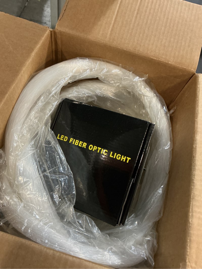 Condition photo showing As Is for car starlight headliner kit, 4 colors 32w twinkle & meteor star ceiling lights, 2 in 1 fiber optic light 4 port engine 1200pcs*0.03in*13.1ft+240 rgbw shooting stars lights for car home roof décor meteor+1200pcs*0.03in*13.1ft