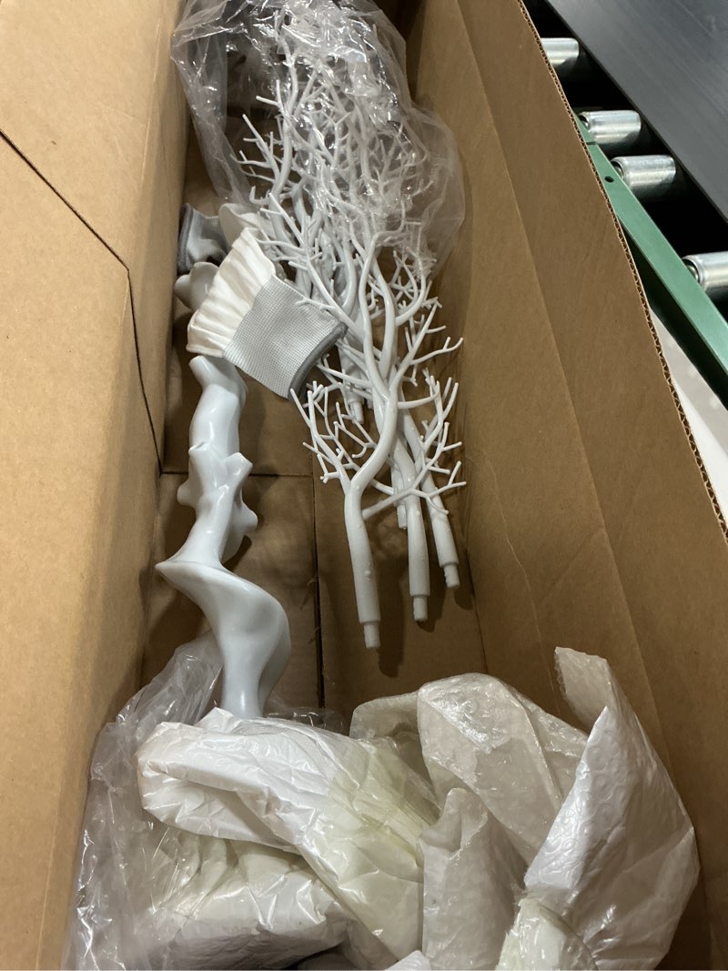 Condition photo showing Good Condition for tree centerpieces for weddings 30in - decorative ornament display tree for tables, tree branches for decoration, white artificial manzanita tree centerpiece for christmas birthday party decor 2ft 6in white