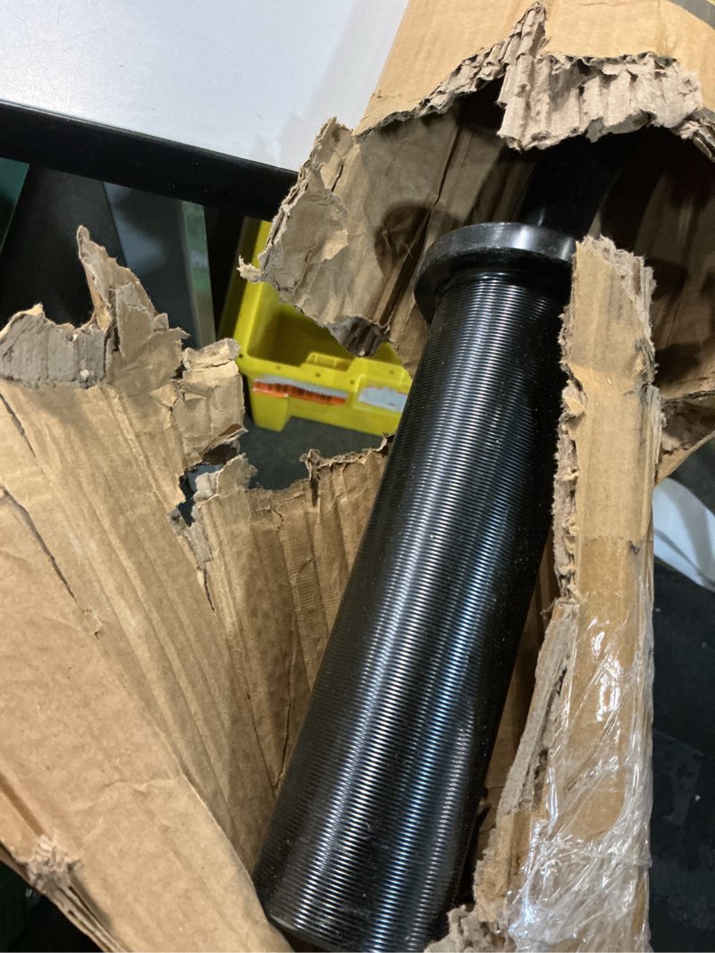 Condition photo showing As Is for Olympic EZ Curl Barbell Bar 47", 2-Inch Curl Bars for Weight Lifting,Hip Thrusts,Squat,Biceps-Home Gym Chrome Curling Bar for 2 Inch Weight Plates -2 Spring Collars(500lb Weight Capacity) Black