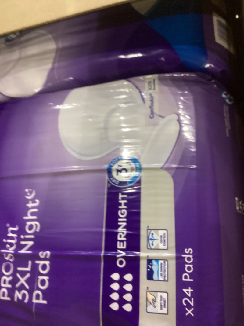 Condition photo showing New/Like New for TENA ProSkin Incontinence Pads 3XL Overnight For Men & Women 48 Count XXXL XXXL