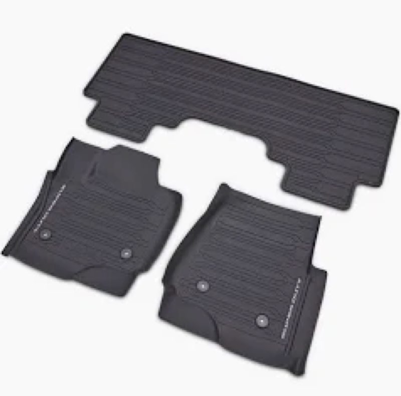 lasfit floor mats & cargo with backrest mat for ford explorer 2022-2025 2026 6 passenger, custom fit
