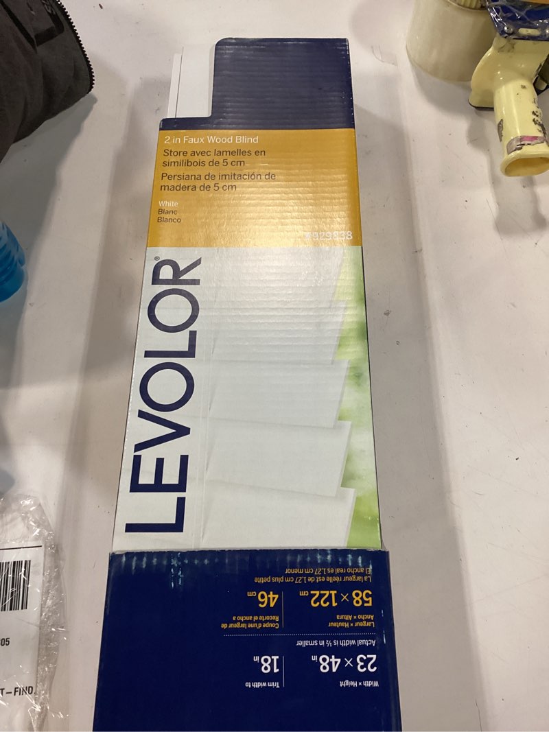 levolor 2-in white faux wood blinds 34-in x 64-in