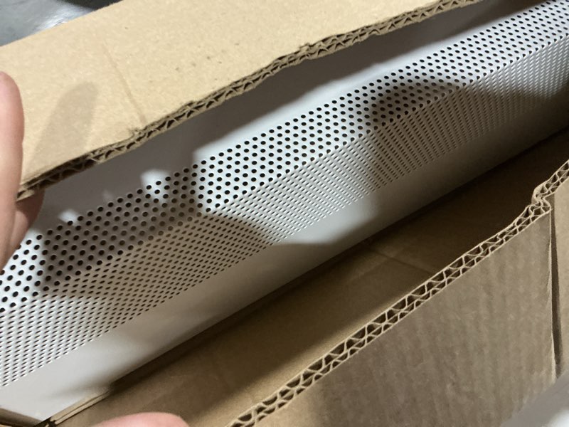 Condition photo showing Good Condition for Baseboarders Basic Series 4 ft (48 in) Galvanized Steel Slip-On Baseboard Heater Cover + Left & Right Endcaps, Rust Resistant, White, for Hydronic Hot-Water Systems 4 Feet PANEL+ENDCAPS