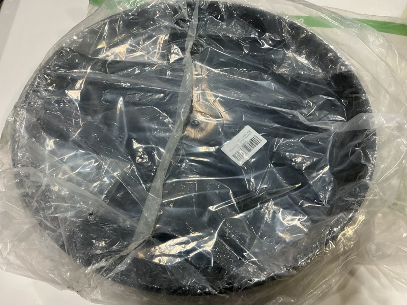 Condition photo showing Good Condition for 4 packs plant saucer, 14 16 18 20 22 inch durable plastic tray for indoor, round pot saucer heavy duty water catcher potted plants (20 inch) black