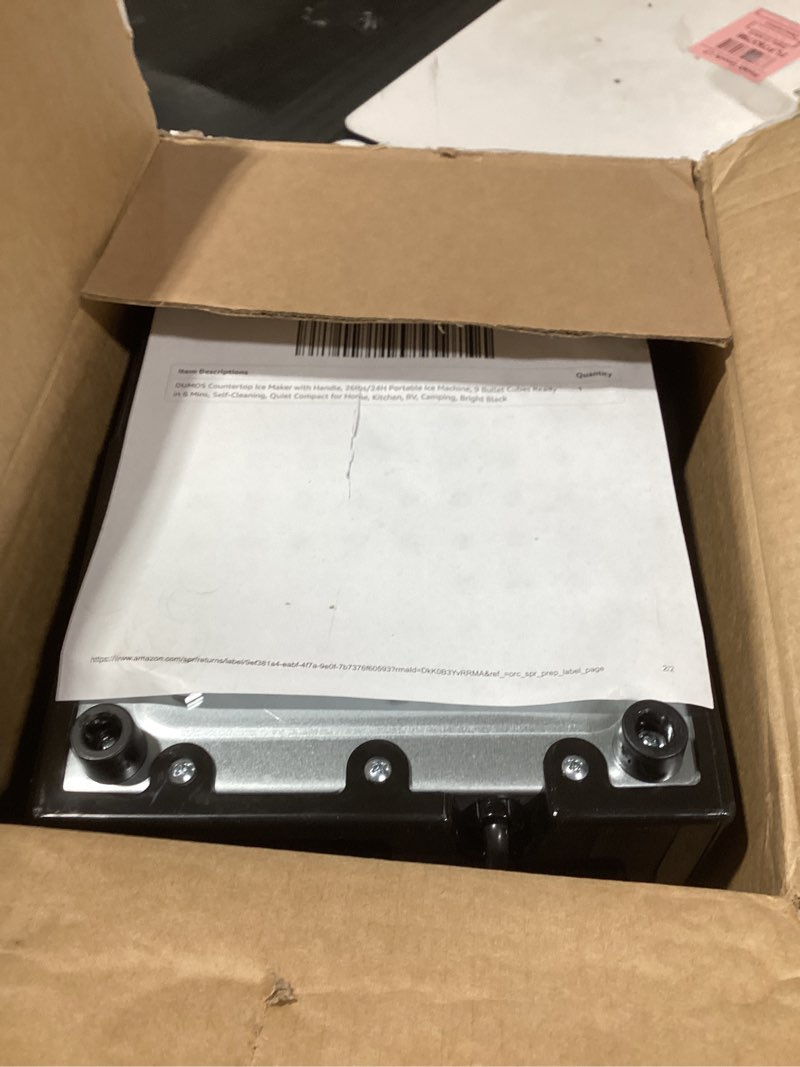 DUMOS Countertop Ice Maker with Handle, 26lbs/24H Portable Ice Machine, 9 Bullet Cubes Ready in 6 Mi