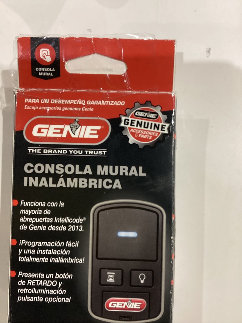 Condition photo showing As Is for Genie Intellicode Garage Door Opener Wireless Wall Console for use with Genie Openers Made after 2013 - Model GWWC-R,Black