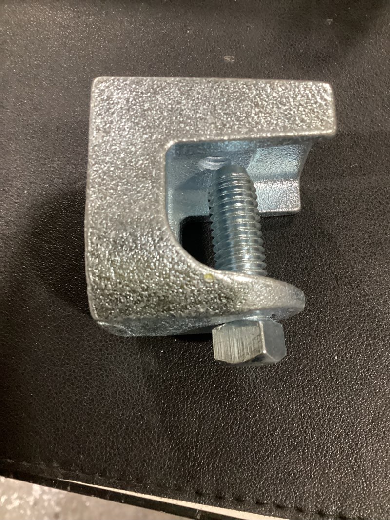 Condition photo showing New/Like New for 3/8 in. strut channel beam clamp (top clamp) - silver electro-galvanized (qty 1)