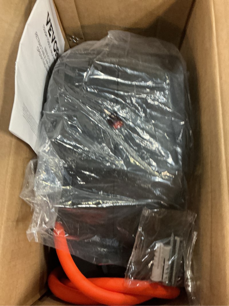 Condition photo showing New/Like New for vevor retractable air hose reel, 3/8in x 50ft hybrid air hose max 300psi, air compressor hose reel with 5 ft lead in, ceiling/wall mount enclosed air reel, 180° swivel mount