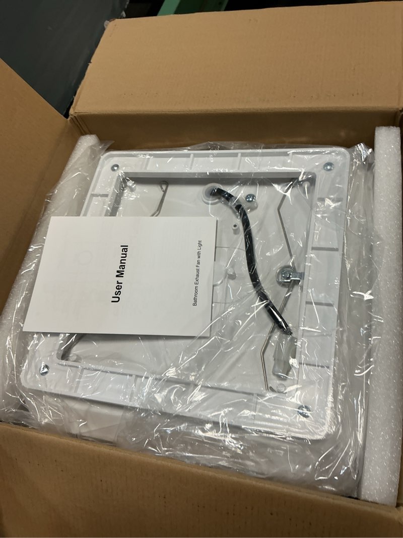 Condition photo showing Good Condition for fitop bathroom exhaust fan with light, 110 cfm 43w 1200lm ceiling mount shower ventilation exhaust with light, 1.0 sones bathroom vent with light, bathroom fan led light 3000k/4000k/5000k white