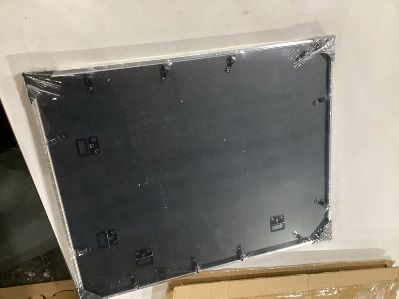 Condition photo showing New/Like New for 5x7 picture frame silver - aluminum 5 x 7 metal frame with mat for 4x6 photo, real glass cover, small wall & tabletop photo frames for home décor silver 5x7