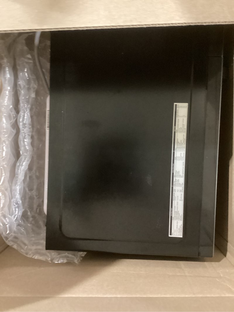 Condition photo showing Good Condition for TOSHIBA EM131A5C-BS Countertop Microwave Ovens 1.2 Cu Ft, 12.4" Removable Turntable Smart Humidity Sensor 12 Auto Menus Mute Function ECO Mode Easy Clean Interior Black Color 1000W 1.2 Cu.ft