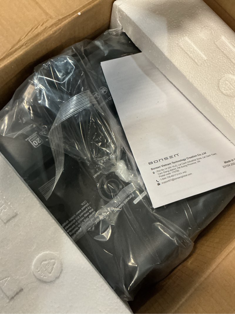 Condition photo showing Good Condition for BONSEN Paper Shredder, 20-Sheet 60 Mins Nonstop Heavy Duty Paper Shredder for Office, 60dB Ultra Quiet Cross-Cut Shredder with 6.6 Gals Basket, Anti-Jam CD and Credit Shredder for Home Office (S3104)