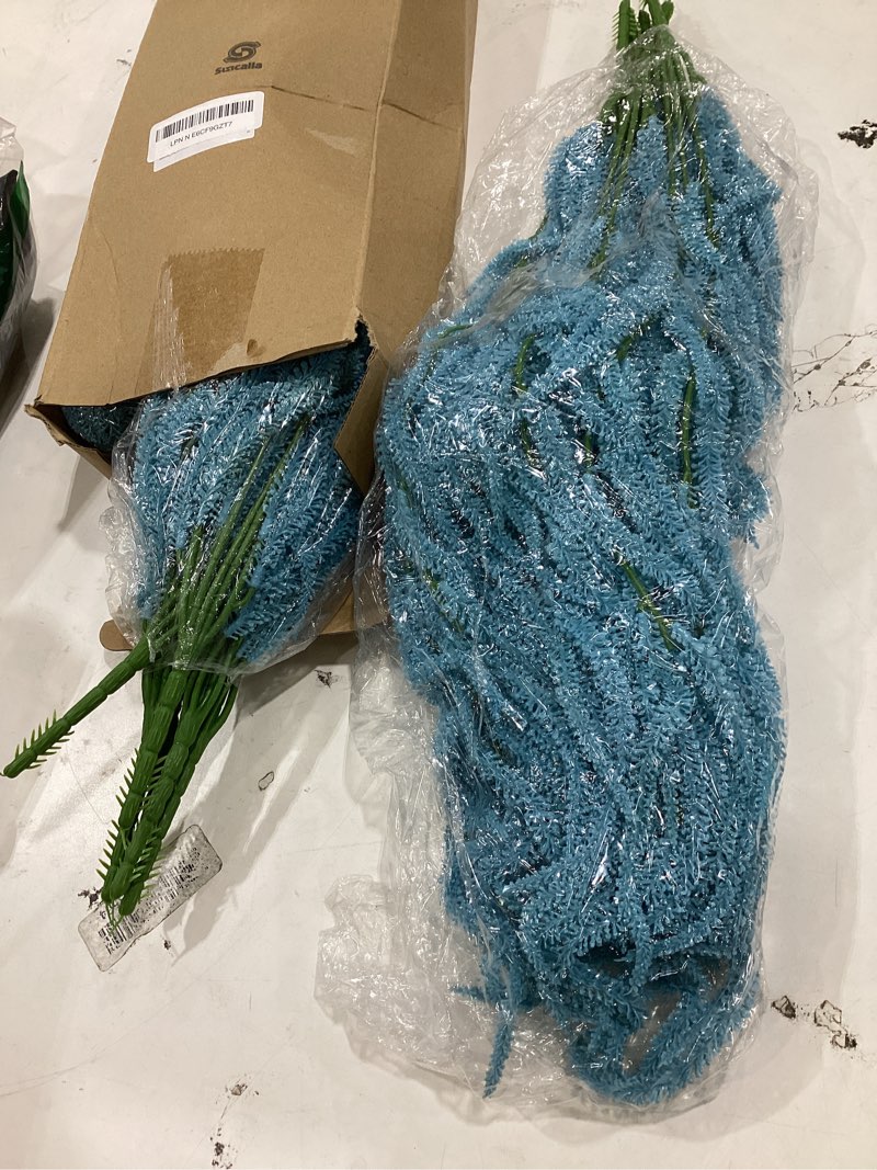 Condition photo showing Good Condition for suncalla 12 pcs amaranthus artificial flower faux amaranthus hanging plants dried preserved bleached wisteria for wedding diy bouquet garlands floral arrangement home wall decor (light blue,24 inch) light blue 24 inch 12