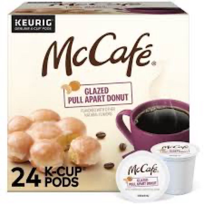 McCafe Glazed Pull Apart Donut 4/24 Count K-Cup