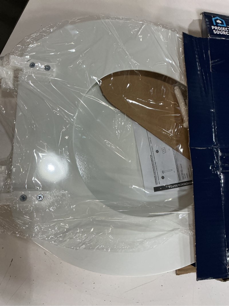 Condition photo showing Good Condition for project source wood white round toilet seat