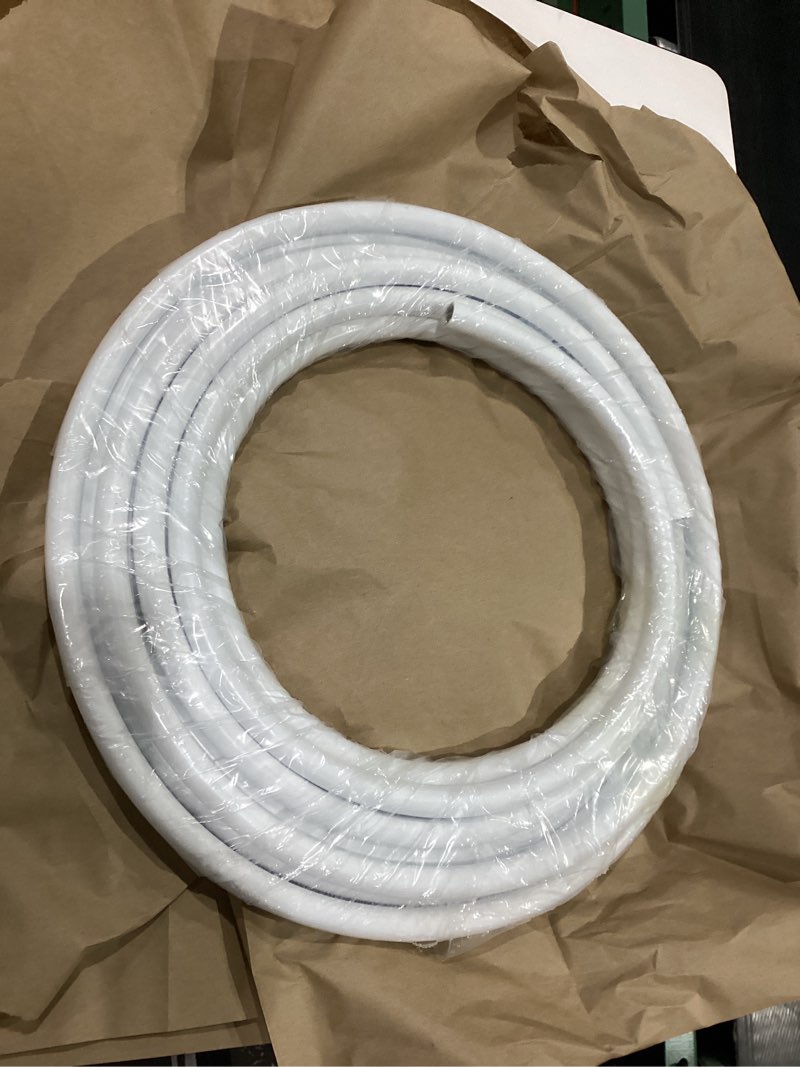 Condition photo showing New/Like New for 32ft 20mm original flexible pipe for crafts, extra durable design, tube pipe for fake flowers, prop building, balloon arches, stem tubing for floral wedding decor, diy arts & craft 20mm white