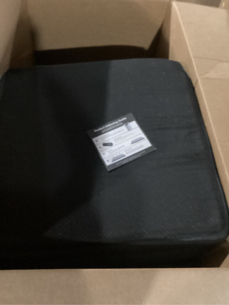 Condition photo showing Good Condition for memory foam foldable mattress, 4 inch trifold mattresses full, mattress topper, washable cover, handles, non-slip bottom for guest bed, yoga and camping mat, 73"x 52" x 4", black full 4 inch