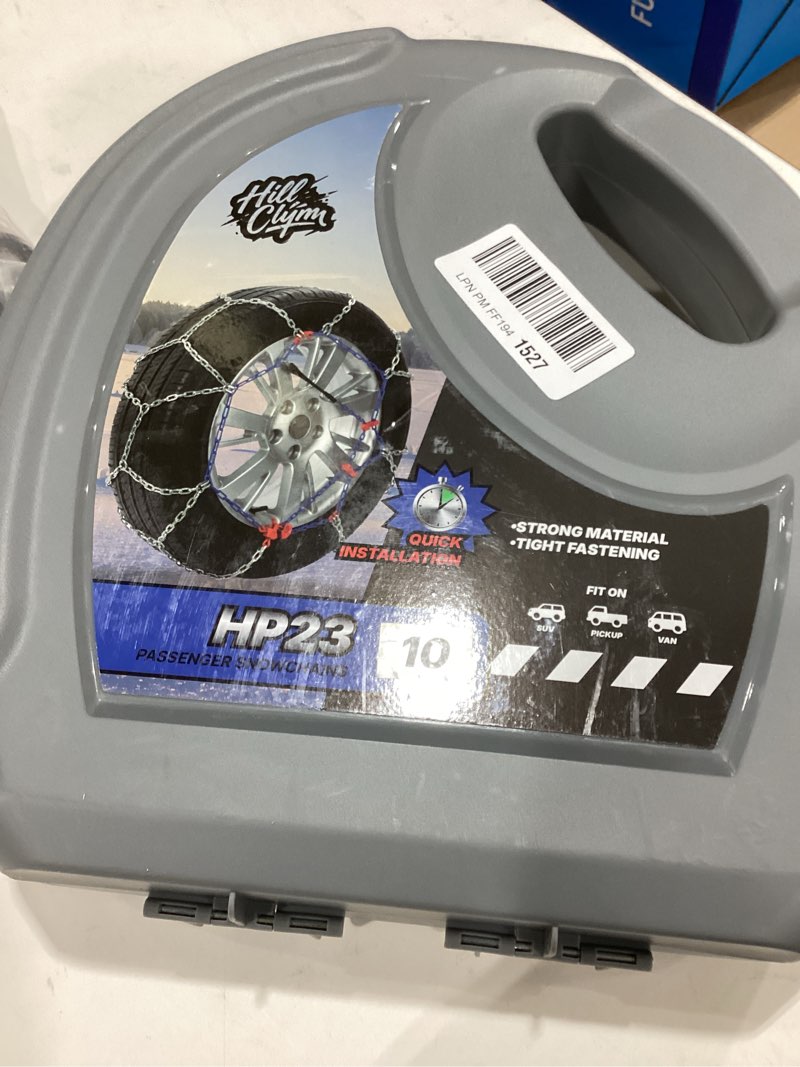 Condition photo showing Good Condition for Snow Chains for Pickup Trucks & SUVs Off-road, Heavy Duty Quick Fit & Easy Installation Snow Tire Chains, Portable Reusable Emergency Tire Traction Chain, Set of 2 (HP2310)