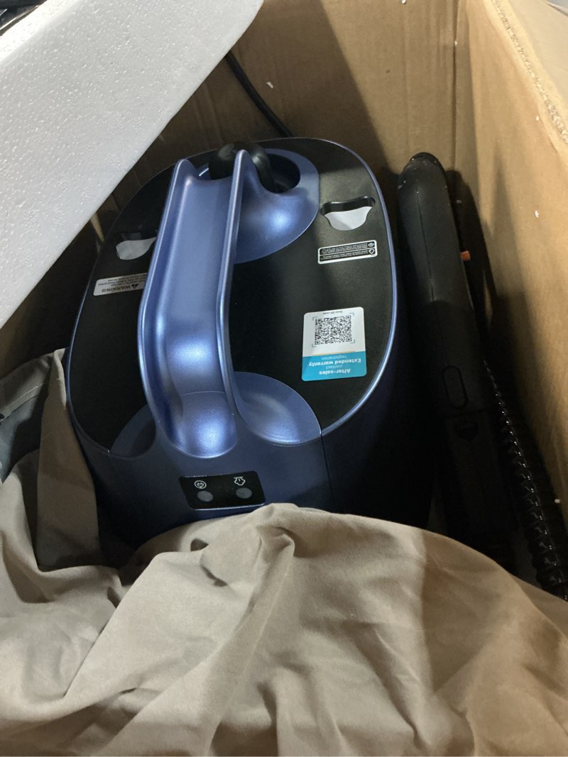 Condition photo showing Good Condition for steam cleaner for home, 293°f 58 psi powerful multipurpose handheld steam mop, 21 attachments, 50oz capacity, heavy duty steamer for carpets, floors, cars, tiles, crack cleaning, turquoise 1.5l dark blue