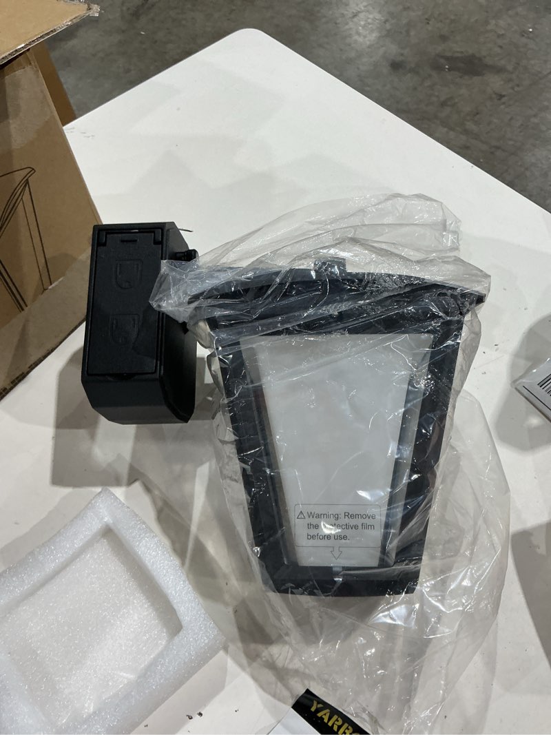 Condition photo showing Good Condition for yarbo smart outdoor wall lantern with gfci outlet, app control porch lights, color changing rgbw wall sconce, work with alexa (required sml gateway), outdoor wall lights for house, etl listed touch the image to zoom in yarbo smart outdoor wall lantern with gfci outlet, app control porch lights, color changing rgbw wall sconce, work with alexa (required sml gateway), outdoor wall lights for house, etl listed