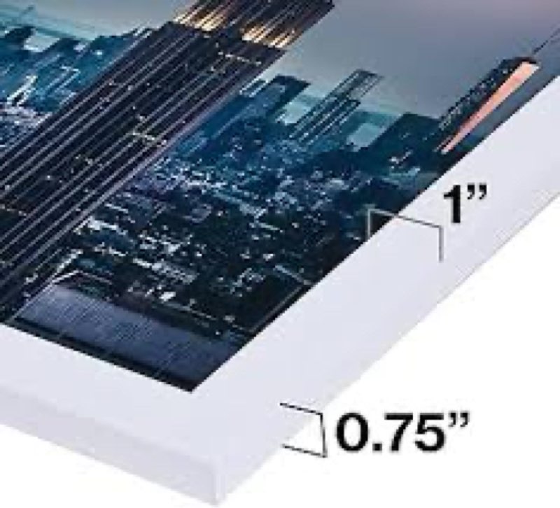 Frame Amo White 16x24 Picture or Poster Frame, 1 inch Wide Border, Smooth Finish, Acrylic Front